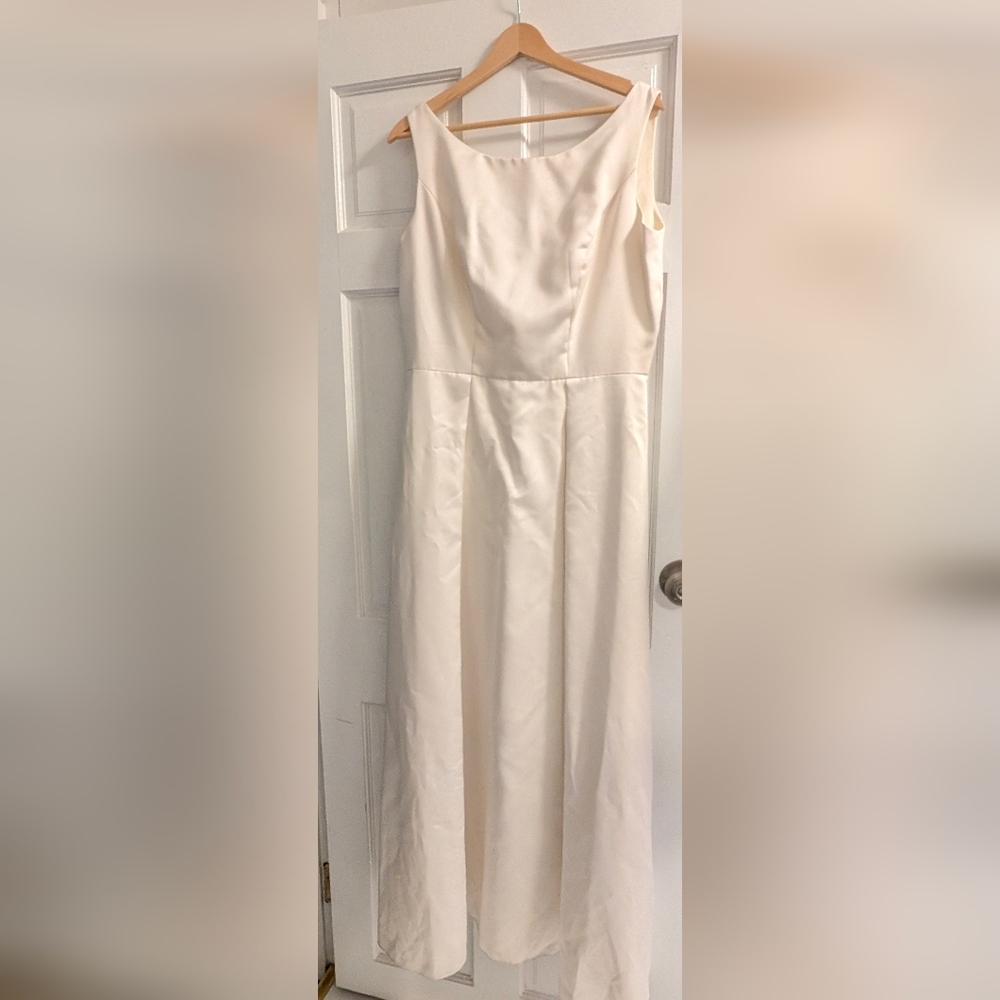 WTOO By Watters & Watters Bridal Wedding Sleeveless Dress,Size 14 Ivory